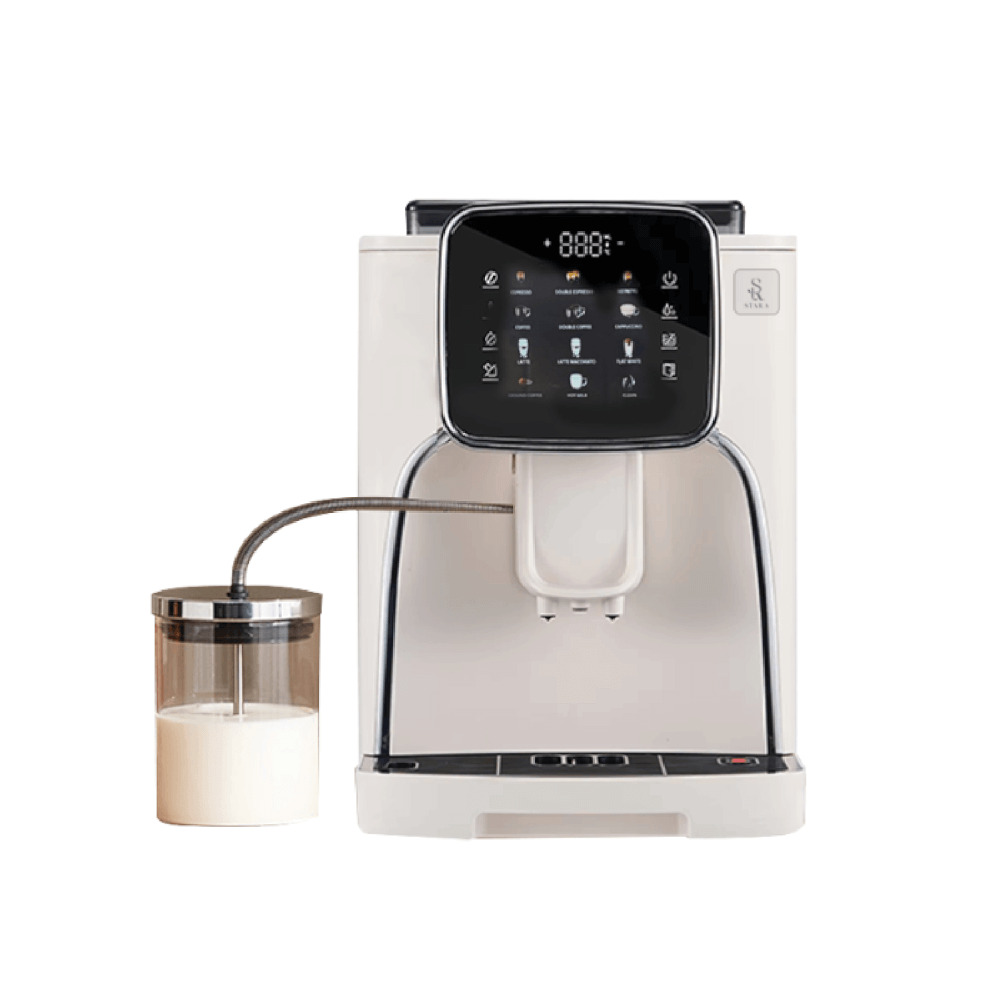 เครื่องชงกาแฟอัตโนมัติ STARA MILK+ แรงดัน 19 บาร์ ปั๊มคุณภาพจากอิตาลี จอสีสัมผัส 10 เมนูครบ_1